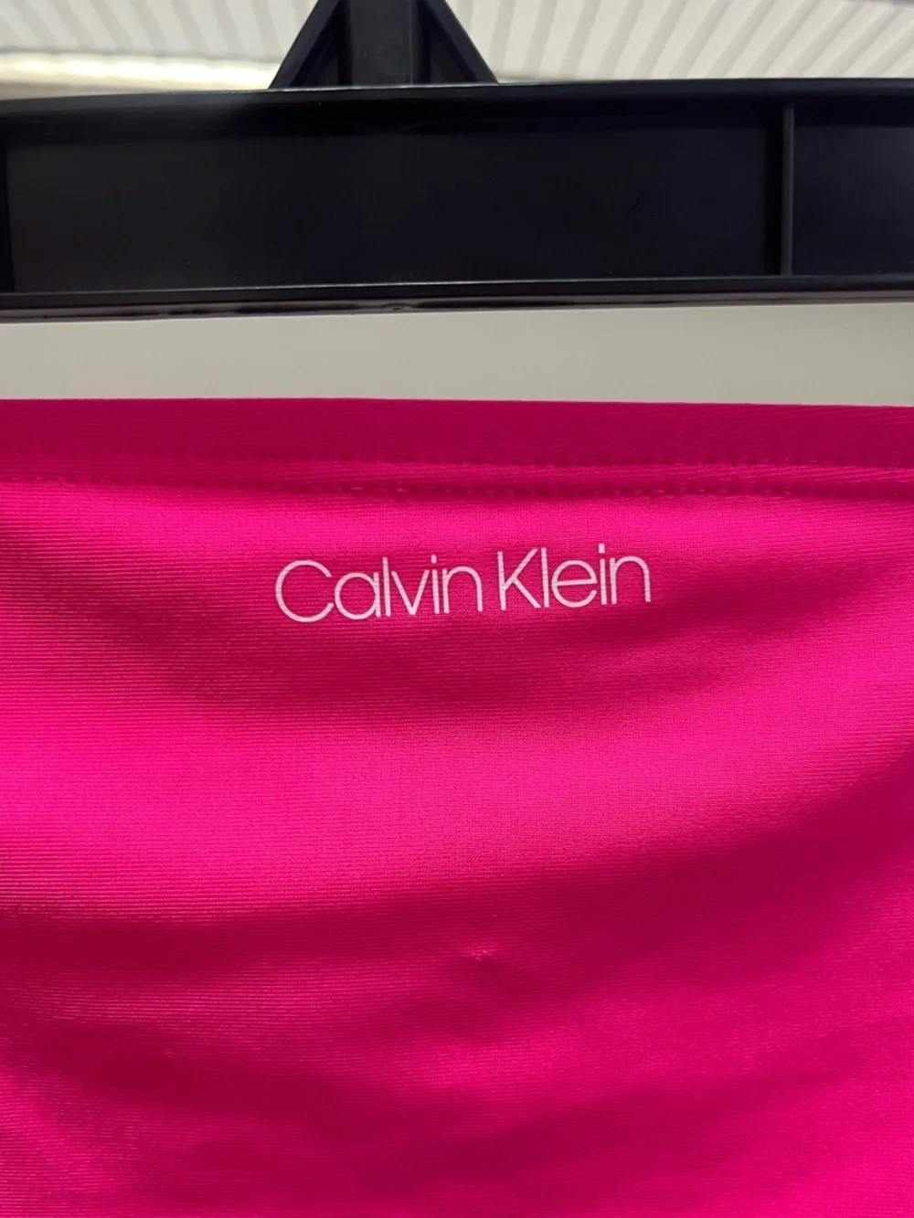 Calvin Klein Girls' Hot Pink Tie-Dye Rash Guard Bikini Set